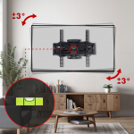 Maclean MC-781 TV mount 177.8 cm (70") Black
