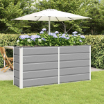 Taimekast helehall 160 x 40 x 75 cm teras