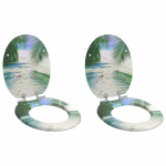 Tualettsari 2 pcs roheline 43,8 x 37,8 cm mdf plaat