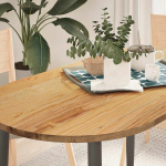 Lauaplaat, helepruun, 120 x 60 x 2 cm, tammepuit ovaalne