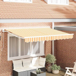 Varikatuse asenduskangas kollane ja valge 235 x 195 cm