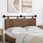 Rippuv voodipeats led-valgustusega cappuccino kunstnahk