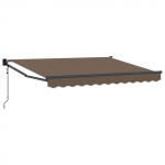Varikatus pruunikashall 4 &times; 3 m pol&uuml;ester ja metall