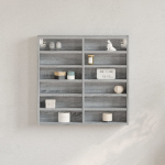 Vitriinkapp, hall sonoma tamm, 60x8,5x58 cm, tehispuit