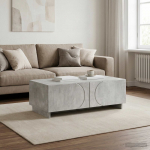 Kohvilaud betoonhall 102 x 50,5 x 35 cm tehispuit