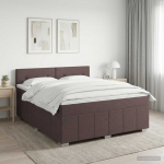 Vedruvoodi madratsiga peaga tume pruun 180 x 200 cm kangas