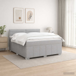 Vedruvoodi madratsiga peaga helehall 140 x 200 cm kangas