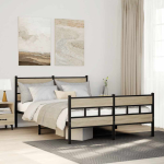 Metallist voodiraam ilma madratsita sonoma tamm 135x190 cm