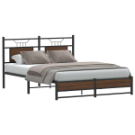 Voodiraam ilma madratsita pruun tamm 140x200 cm tehispuit