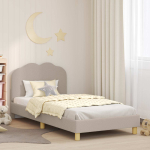 Laste voodiraam peatoega peaga helehall 80x200 cm boucl&eacute;