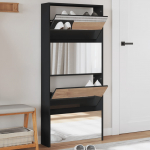 4 sahtliga kingakapp, peegliga, must, 63 x 17 x 134 cm