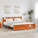 Voodi raam peaga vahapruun 200 x 200 cm tehispuit