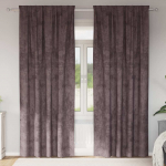Satiinist kardinad kardinatega 2 pcs pruun 260 x 140 cm samet