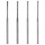 Teleskoop-lauajalg, 4 tk, kroomitud, 710&ndash;1100 mm