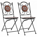 Mosaiiksed bistrootoolid 2 tk pruun, keraamiline