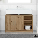 Vannitoa kapp riiuliga k&auml;sit&ouml;&ouml;puu 90 x 29 x 55 cm tehispuit