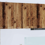 Seinakapp uksega riga 2 pcs vana puu ja valge 30 x 31 x 80 cm