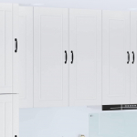 Seinakapp k&ouml;&ouml;ki kergelt l&auml;ikiv valge 40 x 31 x 100 cm tehispuit