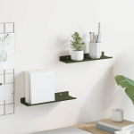 Seinariiul riiuliga 2 pcs k&uuml;pset roheline 30 x 9 x 2,5 cm