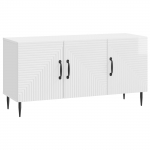 Telerikapp k&otilde;rgl&auml;ikega valge 99 x 34,5 x 50 cm tehispuit