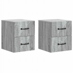 Seinale kinnitatav &ouml;&ouml;tis 2 pcs hall sonoma 34,5 x 33 x 40 cm