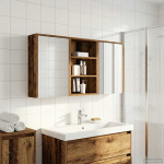 Vannitoa kapikomplekt uksega 3 pcs 126 x 16 x 62.5 cm tehispuit