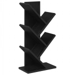 Puu raamatuhind, 4-tasand 30 x 18 x 60 cm tehispuit must tamm