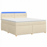 Vedruvoodi madratsiga led-ribadega kreemjas 180 x 200 cm kangas