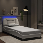 Voodiraam led-iga ilma madratsita hvar, valge, 90 x 200 cm