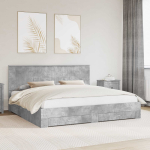 Voodi raam sahtliga peaga betoonhall 200 x 200 cm tehispuit