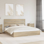 Laos voodi sahtliga peaga sonoma tamm 180 x 200 cm tehispuit
