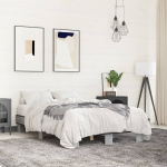 Voodiraam, hall sonoma tamm, 140 x 200 cm, tehispuit ja metall
