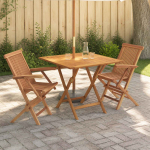 3-osaline kokkupandav aiabistroo komplekt 3 tk naturaalne