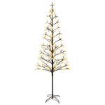 Valgusketiga led-j&otilde;ulupuu must 240 cm teras 268 led-i