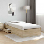 Voodi raam sahtliga ladustamisega pruun 90 x 190 cm tehispuit