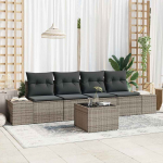 Aia diivanikomplekt padjaga ladustamisega 5 pcs hall pol&uuml;rotang