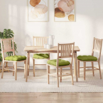 Istumispatjad 4 pcs hele roheline 45 x 45 x 12 cm kangas