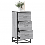 Puhvetkapp, hall sonoma tamm, 35,5x35x76 cm, tehispuit/metall