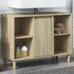 Vannitoakapp, sonoma tamm, 80 x 33 x 60 cm, tehispuit