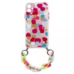 Color Chain Case gel flexible elastic case cover with a chain pendant for Samsung Galaxy S21 5G multicolour  (2)