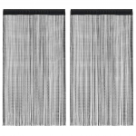 N&ouml;&ouml;rkardinad 2 tk, 100 x 250 cm, must