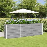 Taimekast helehall 160 x 40 x 75 cm teras