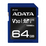 MEMORY SDXC 64GB V30/ASDX64GUI3V30S-R ADATA - 4713218463913