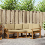 V&auml;li diivanikomplekt padjaga 4 pcs looduslik ja beež