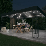 Varjualune, led-n&ouml;&ouml;rvalgustitega, 3x4 m, antratsiithall kangas