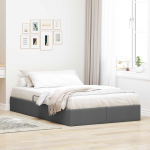 Ottomani voodiraam ladustamisega tumehall 120 x 190 cm kangas