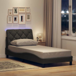 Voodiraam led-iga ilma madratsita, 90x200 cm, kangas