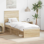 Voodi raam peaga sonoma tamm 75 x 190 cm tahke m&auml;nd