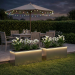 Led-valgustusega lillekast 2 tk h&otilde;bedane 40 x 100 x 40 cm