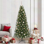 Tehisj&otilde;ulupuu koos 300 led-iga roheline 210 cm pe ja pvc